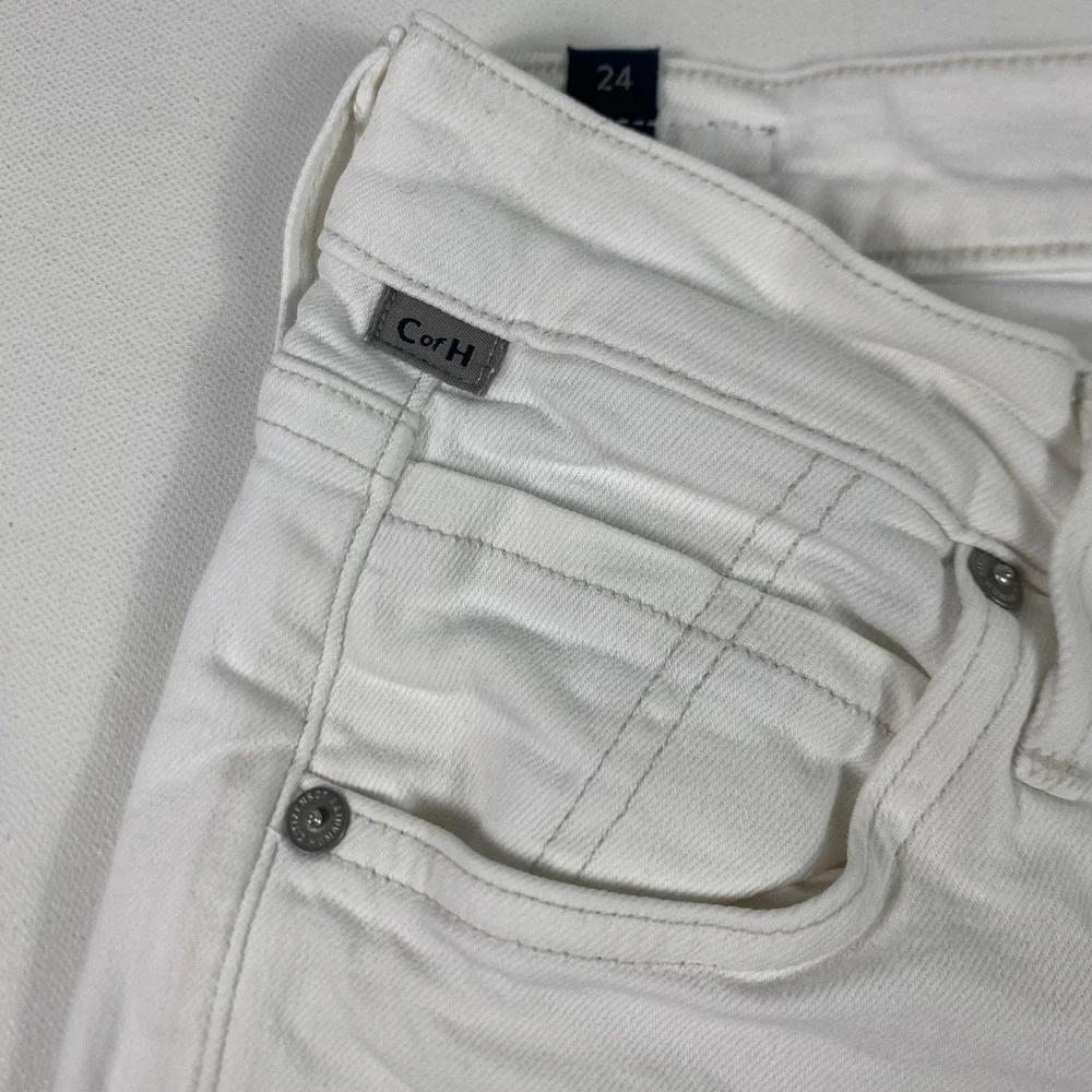 Citizens Of Humanity Elsa Jeans Womens 24 White Mid Rise Slim‎ Crop Ankle Denim